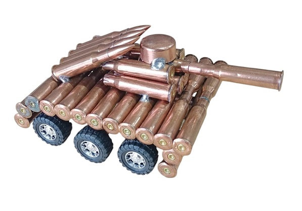 Tank Bullet Casing Bullet Shell Casings Shaped Rare Model Army Tank With Wheels (LARGE ...