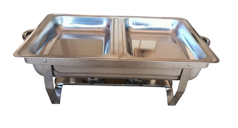 CHAFING DISH FOOD WARMER STAINLESS STEEL HEAVY GUAGE 9.5L SINGLE OR DOUBLE