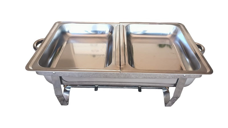 CHAFING DISH FOOD WARMER STAINLESS STEEL HEAVY GUAGE 9.5L SINGLE OR DOUBLE