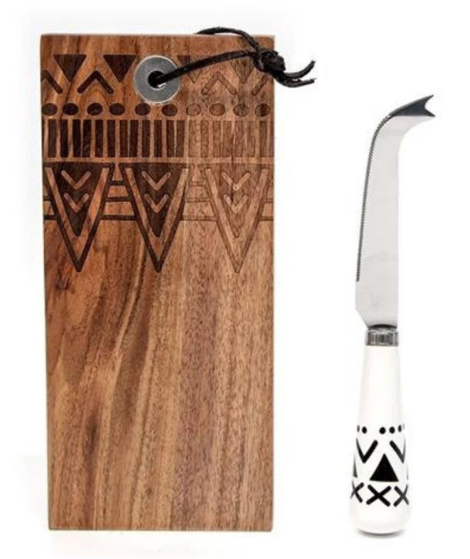 Cinemon Pacifica Cheese Knife & Rectangle Board