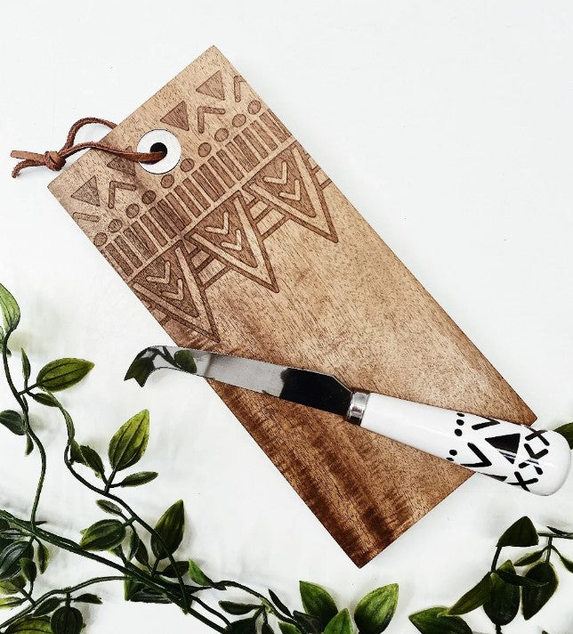 Cinemon Pacifica Cheese Knife & Rectangle Board