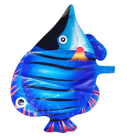 Colourful Fish Shape Blue Foil Balloon 65 x 45cm - 5pk