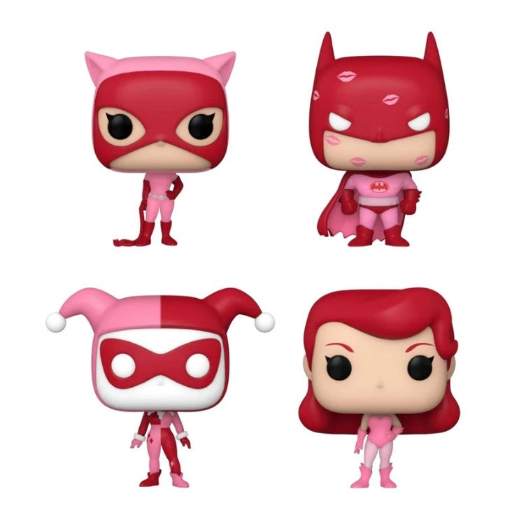DC Comics: Valentines (Pink) - Pocket Pop! Heart Box 4-Pack