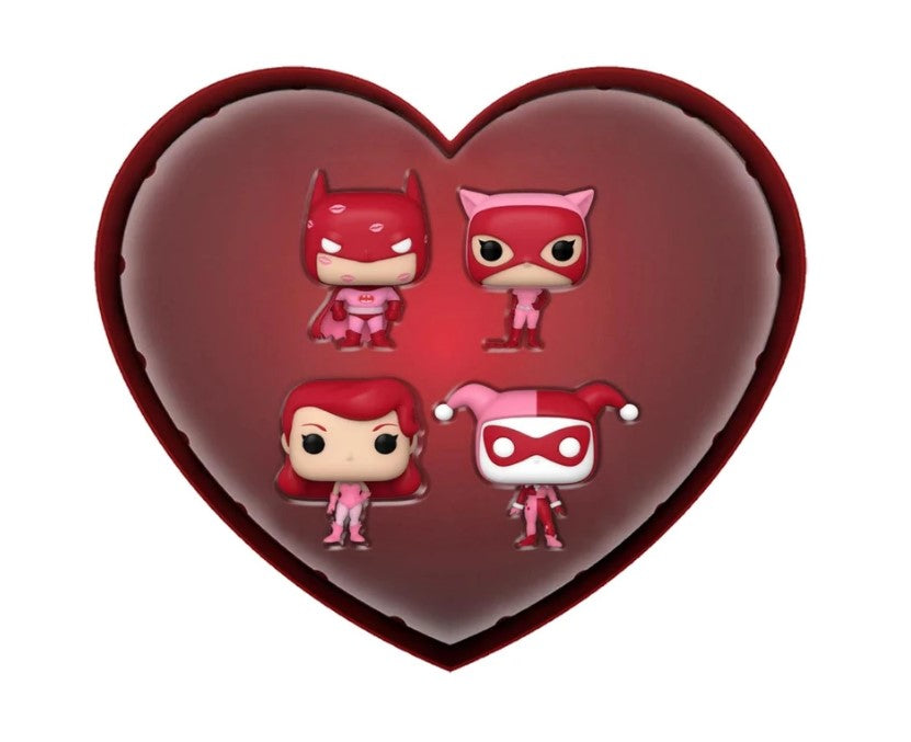 DC Comics: Valentines (Pink) - Pocket Pop! Heart Box 4-Pack