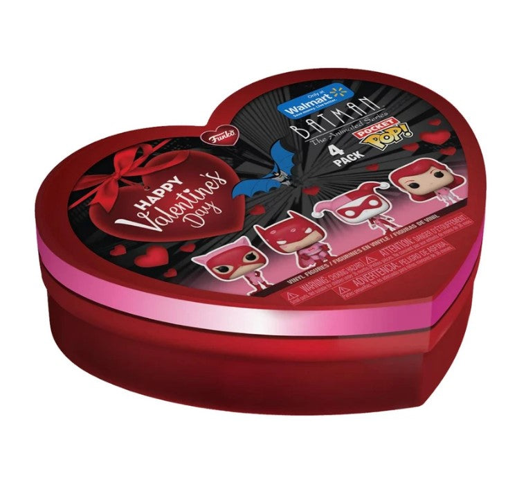 DC Comics: Valentines (Pink) - Pocket Pop! Heart Box 4-Pack