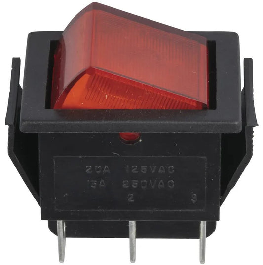 DPDT Illuminated Rocker - Large Red SK0982