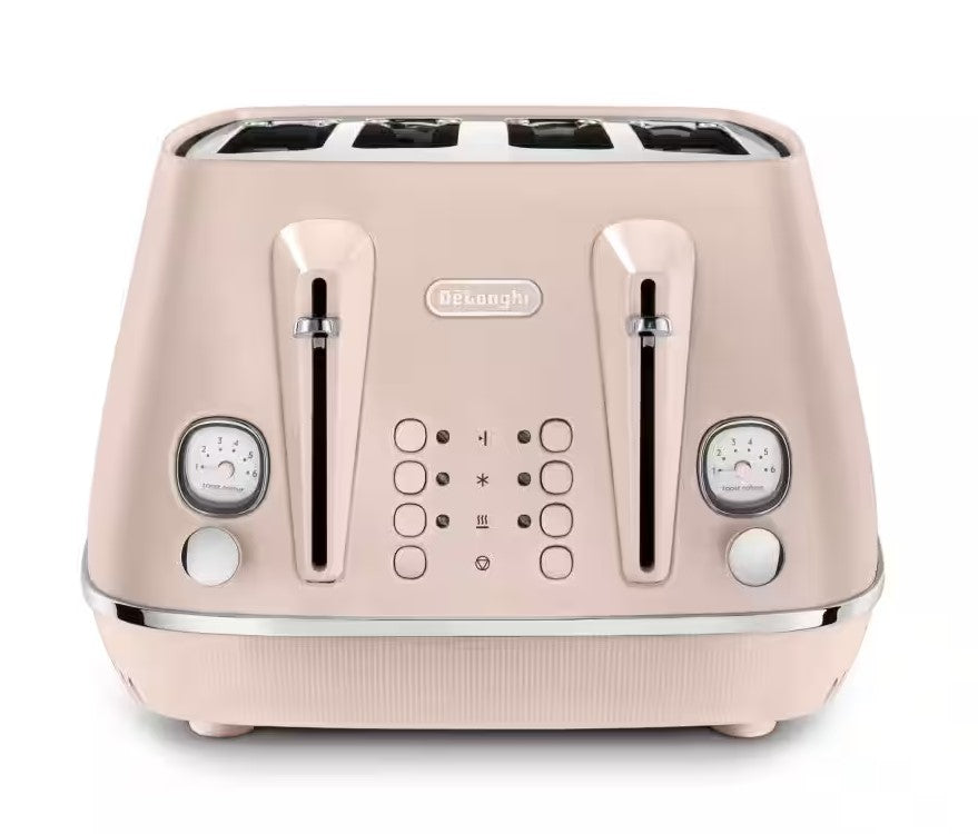 DeLonghi Distinta Perla 4 Slice Rose Toaster