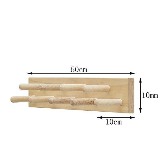 Fraser Country: Pine 9 Hook Rack - Natural 550 x 100mm