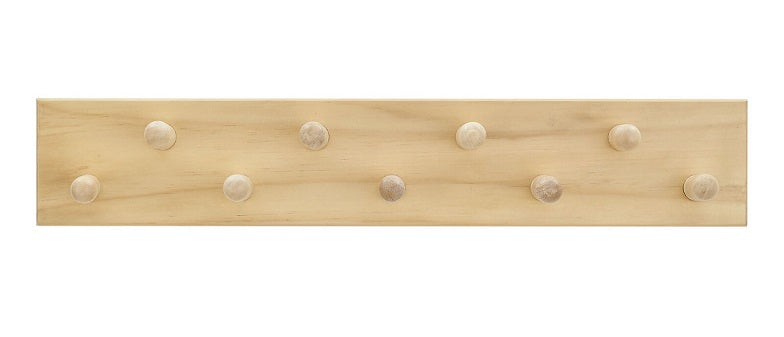 Fraser Country: Pine 9 Hook Rack - Natural 550 x 100mm