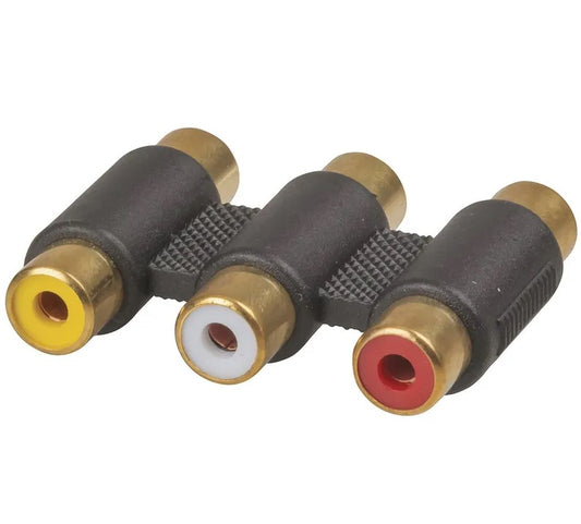Gold 3 X RCA Socket to 3 X RCA Socket PA3564
