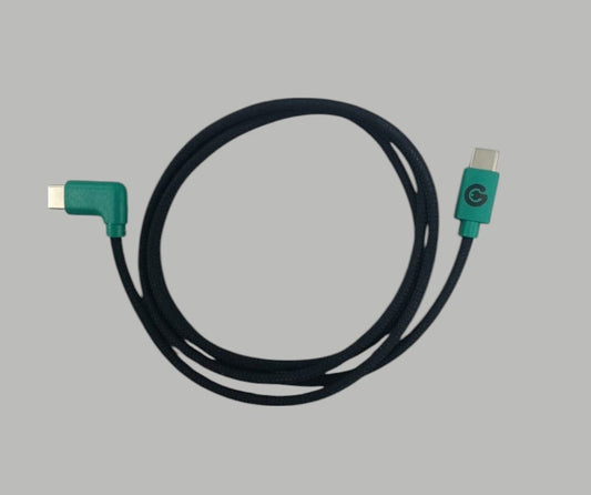 Gorilla Cables USB 2.0 Type-C "L" Shape To Type-C 3A Braided Cable - 1m
