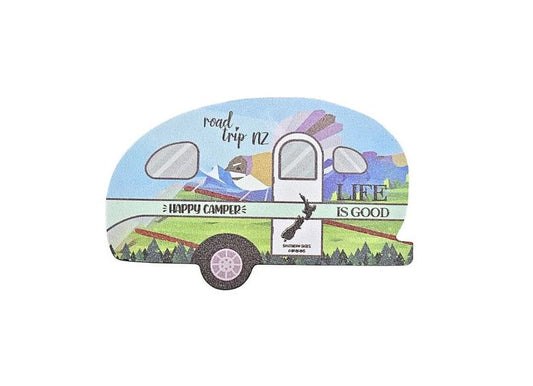 Happy Camper Caravan Magnet with Fantail