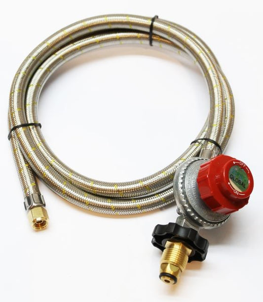 High Pressure Stainless Steel GAS Adjustable Regulator With Hose 20PSI 138kPa 1.5M