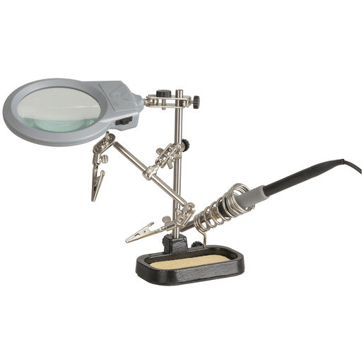 Duratech Holder PCB with LED Magnifier and Soldering Iron Stand TH1987