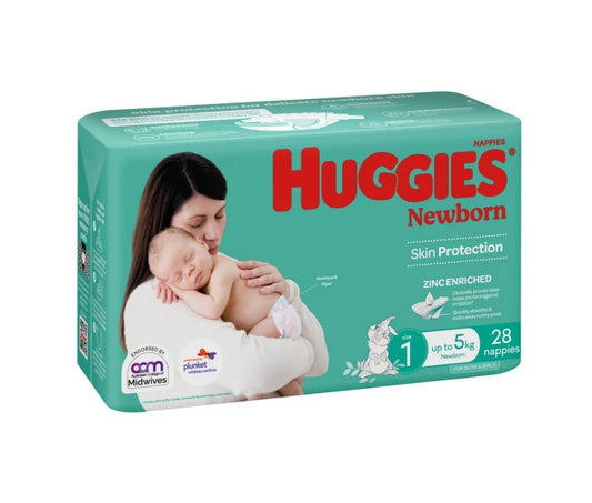 Huggies Newborn Nappies up to 5kg Size 1 28 Pack