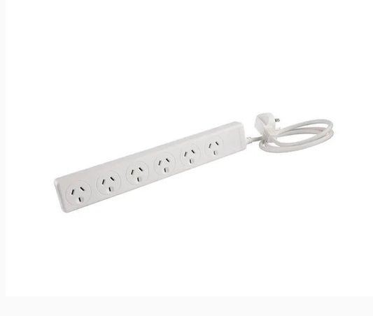 JACKSON 6-Way 10A Powerboard With Overload Protection 1m