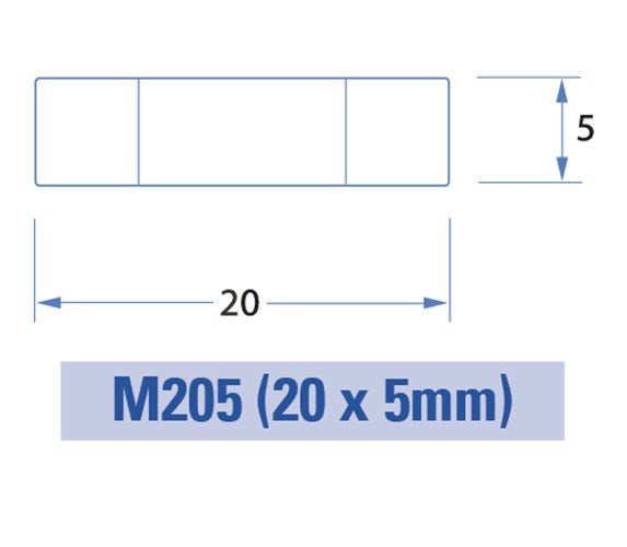 M205 Slow Blow Fuse 250VAC (1 PACK)