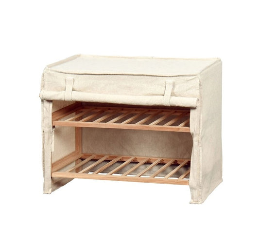 Malibu Storage 2 Shelf Shoe Rack Natural (490 x 275 x 630mm)
