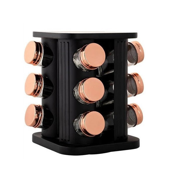 Maxwell & Williams: Astor Spice Rack - Black Unfilled (12 Piece Set)