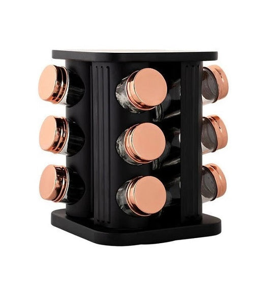 Maxwell & Williams: Astor Spice Rack - Black Unfilled (12 Piece Set)