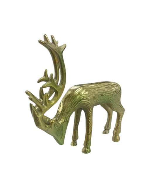 Metal Cast Aluminium Tabletop Decorative Sculpture Stag - MADE IN INDIA