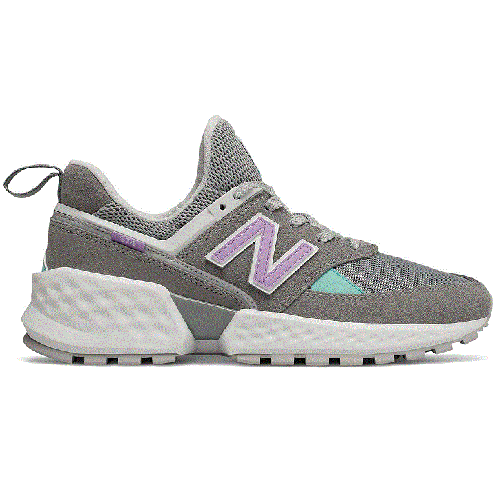 New Balance Womens 574 Gunmetal Purple B US 9