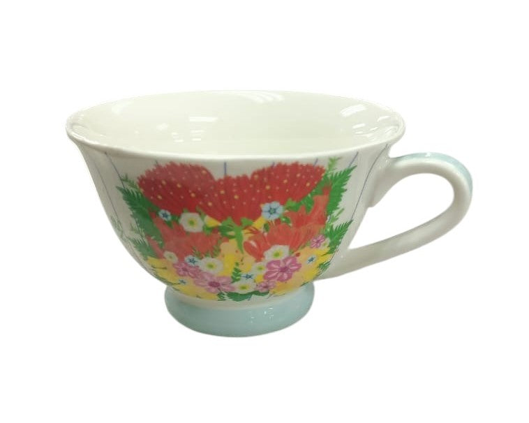 Hensen & Berry New Zealand Floral Bone China Cup White In Gift Box 230ml