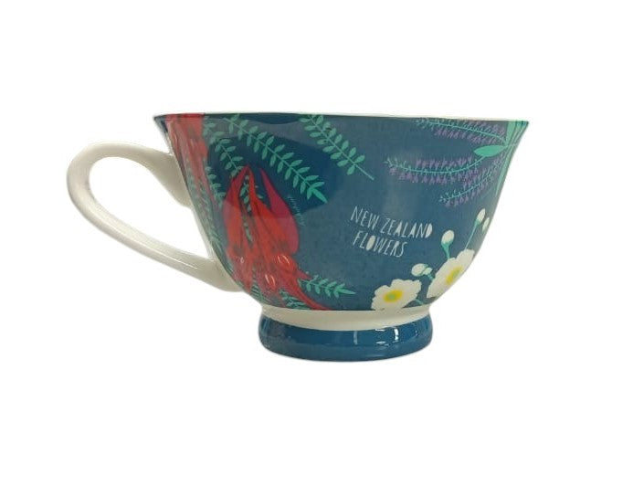 Hensen & Berry New Zealand Floral Bone China Cup In Gift Box 230ml