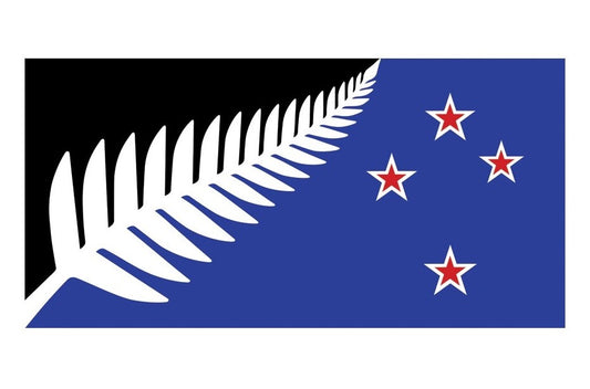 New Zealand Silver Fern Flag Printed Vinyl Sticker