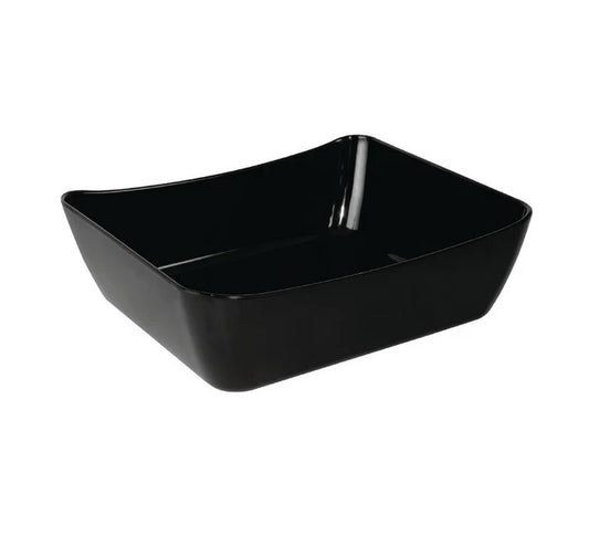 Olympia Kristallon Melamine Curve Crock 1/2 Black (GM273)