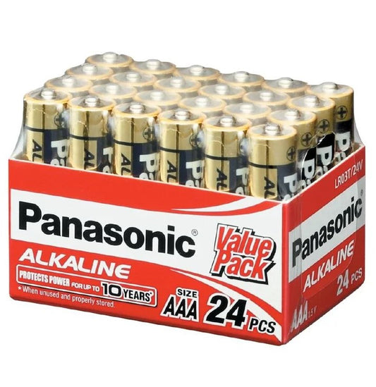 Panasonic AAA Size Alkaline Batteries 24 Pack