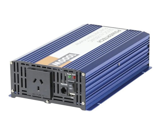 Powertech 1000W 12VDC to 230VAC Pure Sine Wave Inverter - Electrically Isolated MI5736