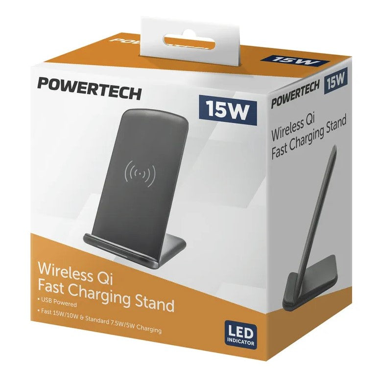 Powertech 15W Fast Charge Qi Wireless Charging Stand MB3673
