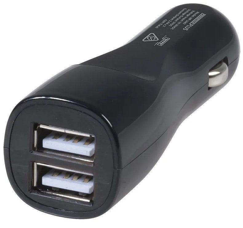 Powertech 4.8A Dual USB Car Cigarette Lighter Adaptor MP3667