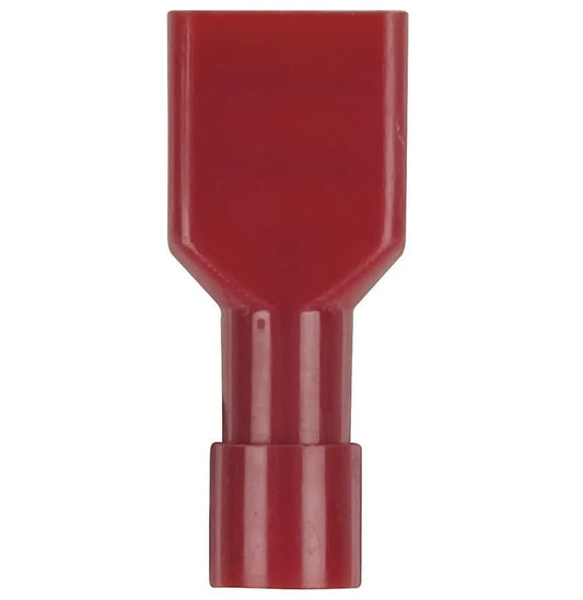 Powertech Fully Insulated Female Spade - Red - Pack of 8 PT4525