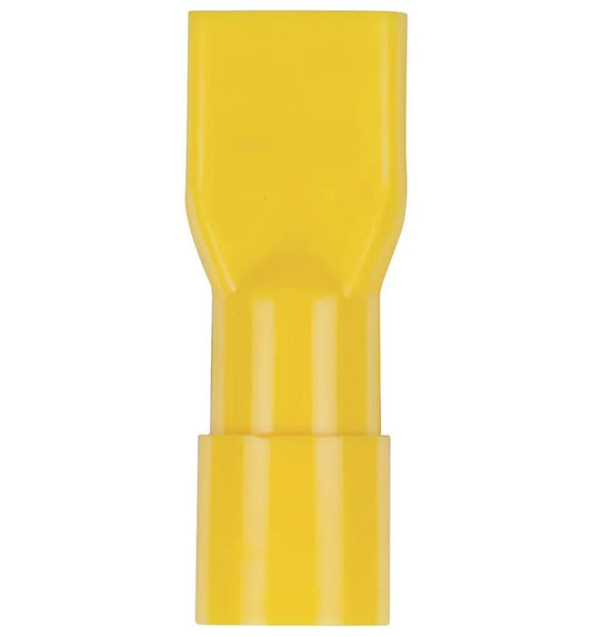Powertech Fully Insulated Female Spade - Yellow - Pack of 8 PT4725
