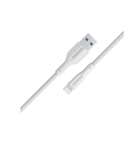 Promate XCORD-AI.WHT 2A - 480Mbps USB-A to Lightning Cable - 1m - White