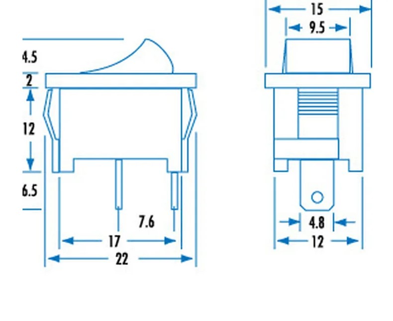 SPST Mini Rocker Switch SK0984