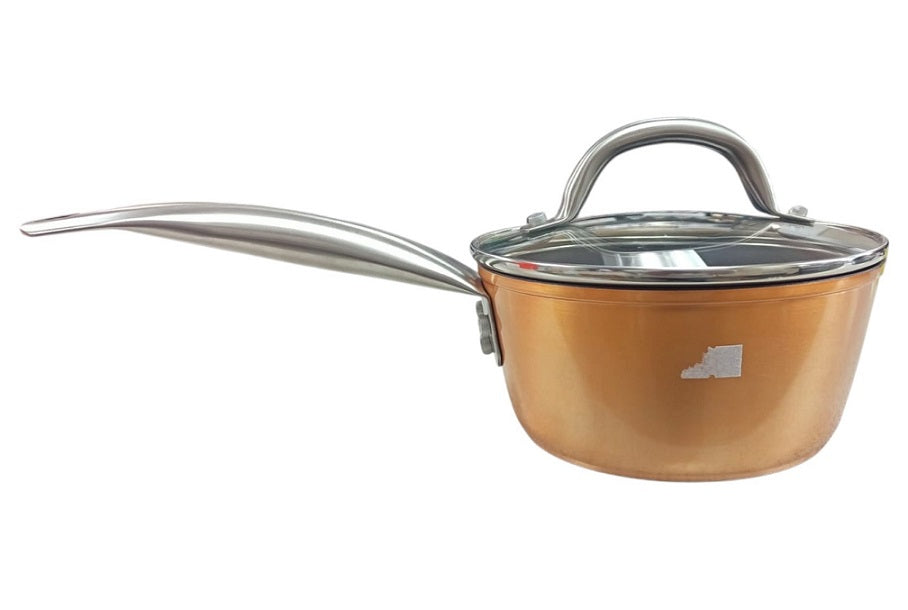 Saucepan With Glass Lid Non-stick Forged Aluminium