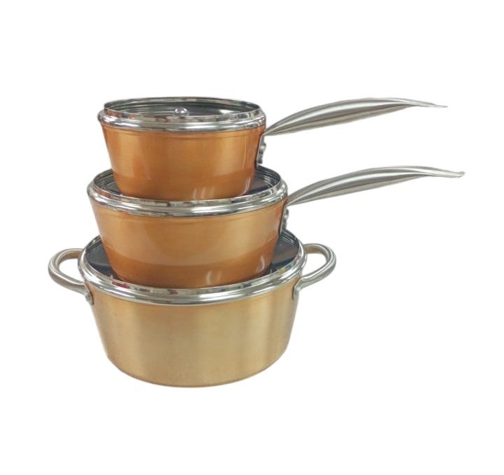 Saucepan With Glass Lid Non-stick Forged Aluminium