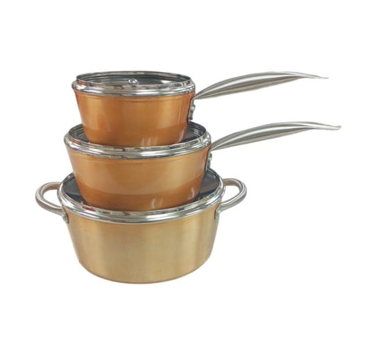 Saucepan With Glass Lid Non-stick Forged Aluminium