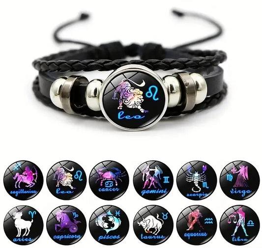 BULK BUY 200pcs 12 Horoscope Zodiac Bracelet Unisex