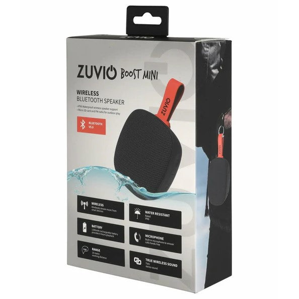 Zuvio Mini Wireless Bluetooth Speaker Boost - Black