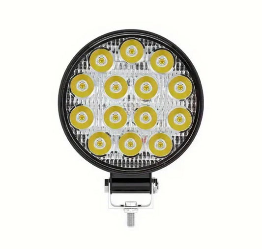42w 4.3 inch 12v / 24v Round Slim LED Spot Lights - 1Pack