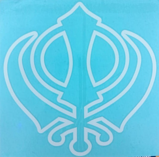 Sikh Religious Symbol Logo Stickers Khanda