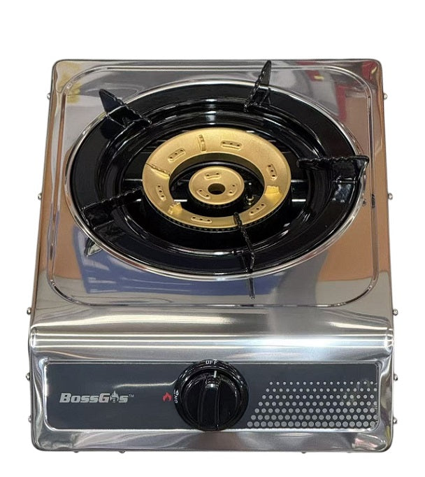 Single Burner Auto Ignition Stainless Steel Panel Gas Stove 1-04SNNCP-1