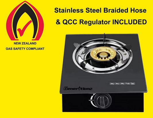 Single Burner Auto Ignition Tempered Glass Panel Gas Stove GQ31-2