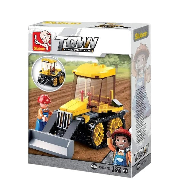 Sluban Town Construction Small Bulldozer 132 Pieces M38-B0377D
