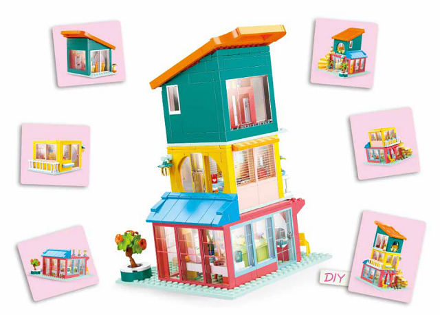 Sluban Girls Dream Jenga House 571pcs M38-B1090