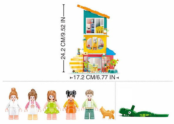 Sluban Girls Dream Jenga House 571pcs M38-B1090